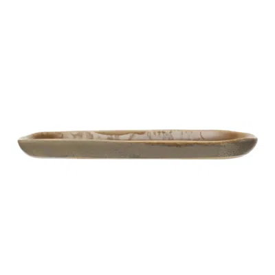 Scout & Nimble Josie Small Brown Reactive Glaze Stoneware Tray