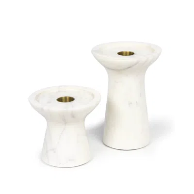 Scout & Nimble Klein Marble Decorative Candle Holder Set