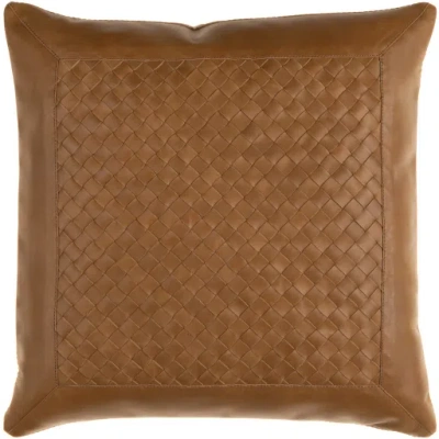 Scout & Nimble Lawdon Brown Leather Pillow
