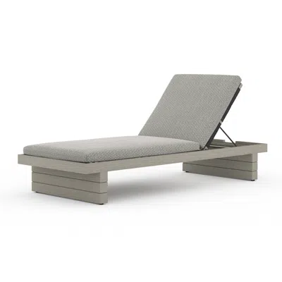 Scout & Nimble Leroy Modern Grey Outdoor Chaise With Stone Grey Cushion