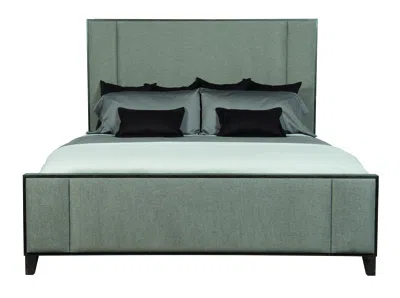 Scout & Nimble Linea Upholstered Cerused Charcoal Panel Bed