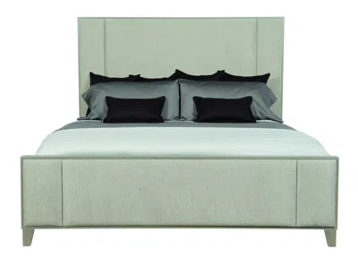Scout & Nimble Linea Upholstered Cerused Greige Panel Bed
