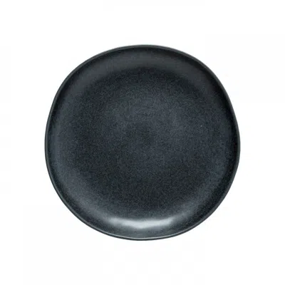 Scout & Nimble Livia Ceramic Stoneware Dinner Plate, Set Of 6   Matte Black