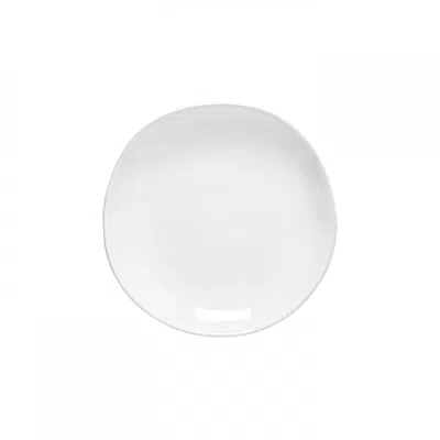 Scout & Nimble Livia Ceramic Stoneware Lustrious Salad And Dessert Plate, Set Of 6   White