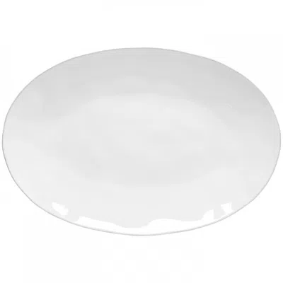 Scout & Nimble Livia Large White Ceramic Stoneware Lustrous Oval Platter