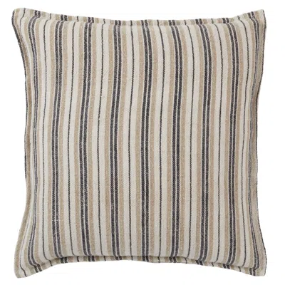 Scout & Nimble Lucien Striped Dark Brown/ Cream Pillow