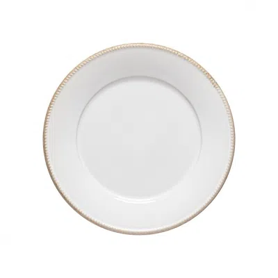 Scout & Nimble Luzia Ceramic Stoneware Round Dinner Plate, Set Of 6   Cloud White