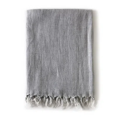 Scout & Nimble Montauk Linen Throw Blanket   Ocean