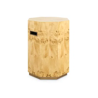 Scout & Nimble Octavia Lacquered Burl Geometric Side Table