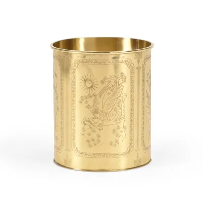 Scout & Nimble Olive Brass Waste Basket