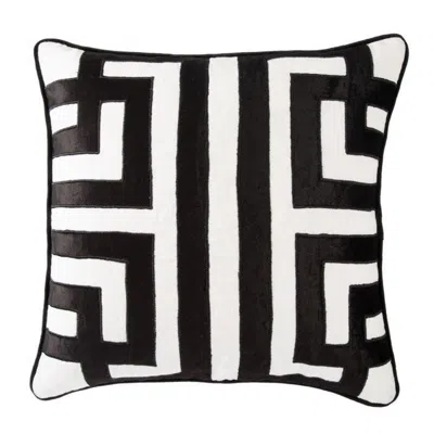Scout & Nimble Ordella White/ Black Geometric Down Throw Pillow