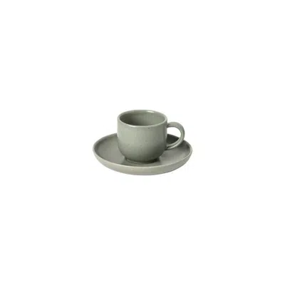Scout & Nimble Pacifica Coffee Cup And Saucer, Set Of 6   Artichoke