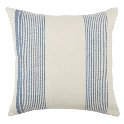 Scout & Nimble Parque Indoor/ Outdoor Blue/ Ivory Striped Pillow