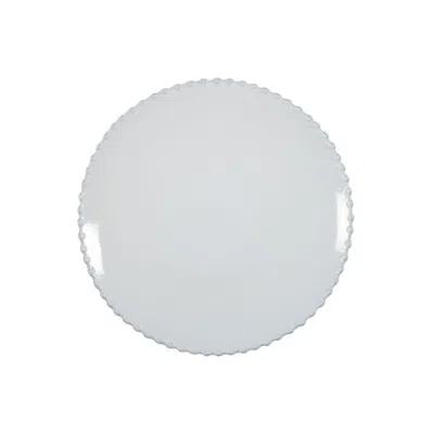 Scout & Nimble Pearl Scalloped Ceramic Stoneware Dinner Plate, Set Of 6   White