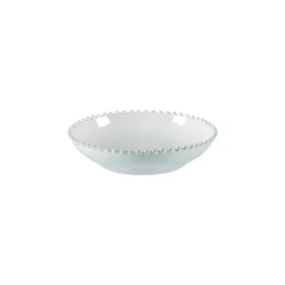 Scout & Nimble Pearl Scalloped Ceramic Stoneware Pasta Bowl   White
