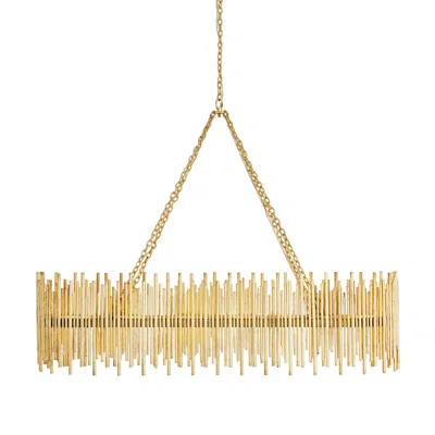 Scout & Nimble Prescott Oval Gold Leaf Iron Chandelier