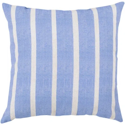 Scout & Nimble Rain Blue / White Striped Outdoor Pillow