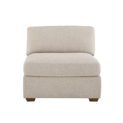Scout & Nimble Reese Textured Oatmeal Performance Fabric Armless Sofa
