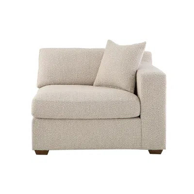 Scout & Nimble Reese Textured Oatmeal Performance Fabric Right Face Sofa