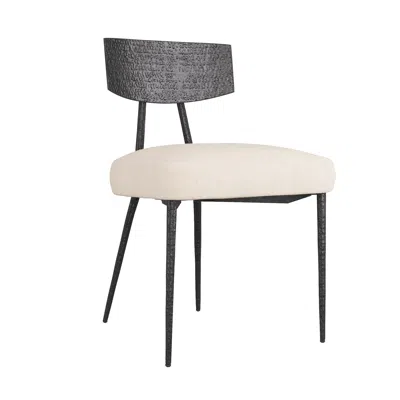 Scout & Nimble Reynard Natural Gray Linen Dining Chair