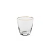 Scout & Nimble Sensa Glassware Tumbler, Set Of 6   Clear With Golden Rim