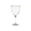 Scout & Nimble Sensa Water Glass, Set Of 6   Clear With Golden Rim