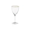 Scout & Nimble Sensa Wine Glass, Set Of 6   Clear With Golden Rim