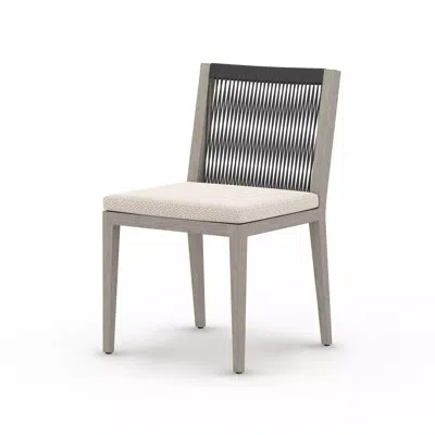 Scout & Nimble Sherwood Weathered Grey Outdoor Dining Chair With Ash Cushion