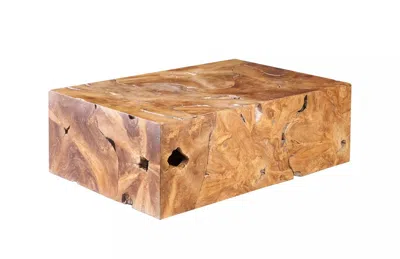 Scout & Nimble Teak Slice Coffee Table, Rectangle