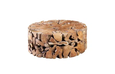 Scout & Nimble Teak Slice Coffee Table, Round