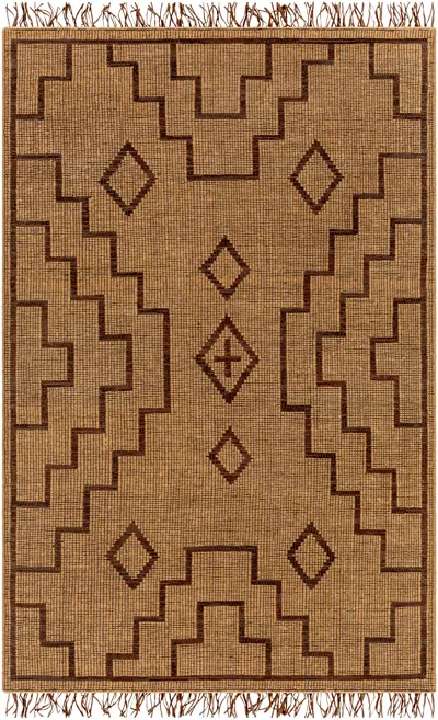 Scout & Nimble Touareg Global Geometric Tan / Dark Brown Rug   10' X 14'