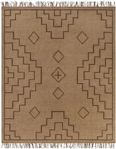 Scout & Nimble Touareg Global Geometric Tan / Dark Brown Rug   8' X 10'