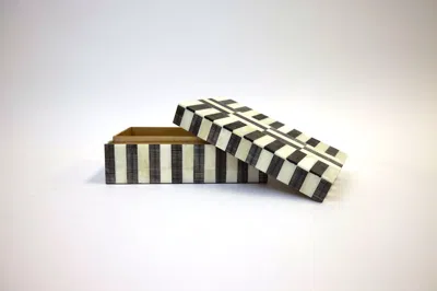 Scout & Nimble Trixie Large Black & White Striped Bone Box
