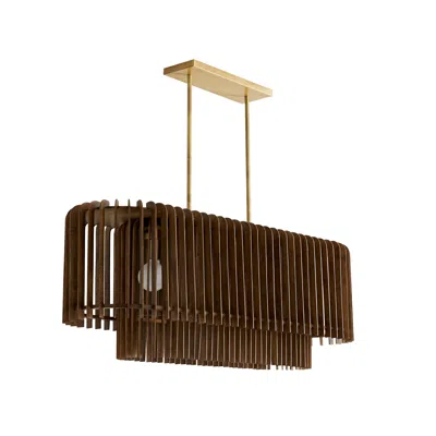 Scout & Nimble Valencia Dark Walnut Plywood Chandelier