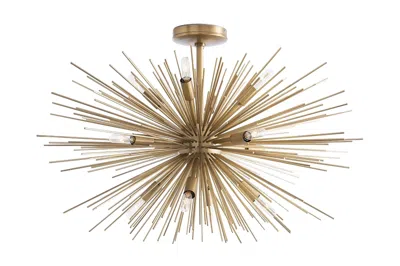 Scout & Nimble Zanadoo Antique Gold Brass Steel Fixed Chandelier