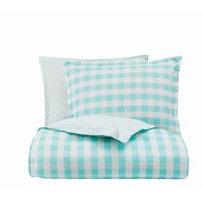 Scout Barnaby Checkham Duvet Set In Blue;white