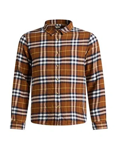 Scout Man Shirt Light Brown Size M Cotton