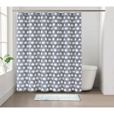 Scout Off Your Rocker Shower Curtain In White;navy