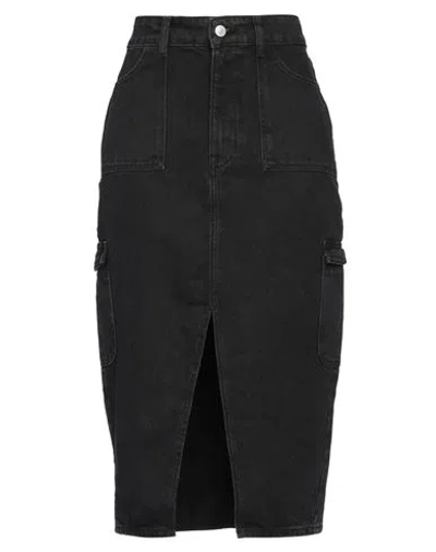 Scout Woman Denim Skirt Black Size 28 Cotton
