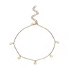 Scream Pretty Women's Gold Anklet With Hammered Discs In Gold