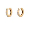 Scream Pretty Women's Gold Baguette Huggie Earrings In Gold