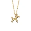 Scream Pretty Gold Balloon Dog Necklace In Dog