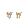 Scream Pretty Women's Gold Bow Stud Earrings