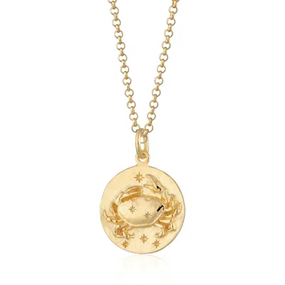 Scream Pretty Women's Gold Cancer Zodiac Charm Necklace