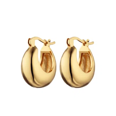 Scream Pretty Women's Gold Chunky Pillow Hoop Earrings