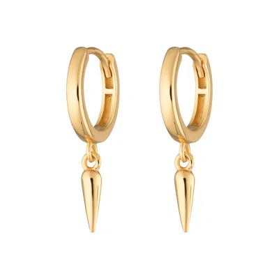 Scream Pretty Women's Gold Claw Charm Hoop Earrings