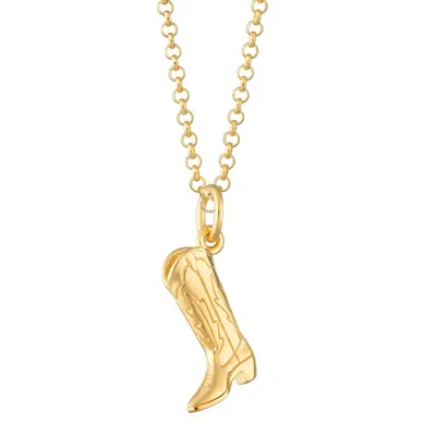 Scream Pretty Women's Gold Cowboy Boot Charm Necklace
