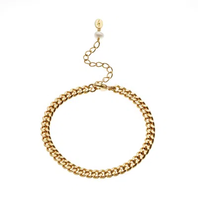 Scream Pretty Women's Gold Curb Chain Bracelet