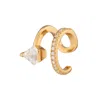 Scream Pretty Women's Gold Diamond Double Band Small Single Ear Cuff In Gold