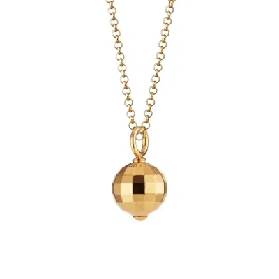 Scream Pretty Women's Gold Disco Ball Charm Necklace
